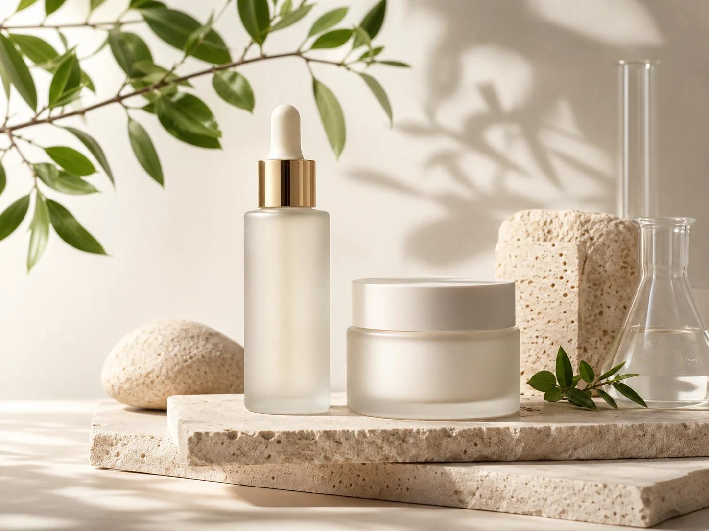 Illumera Wellness and Beauty Botanical skincare and personal care products with green leaves