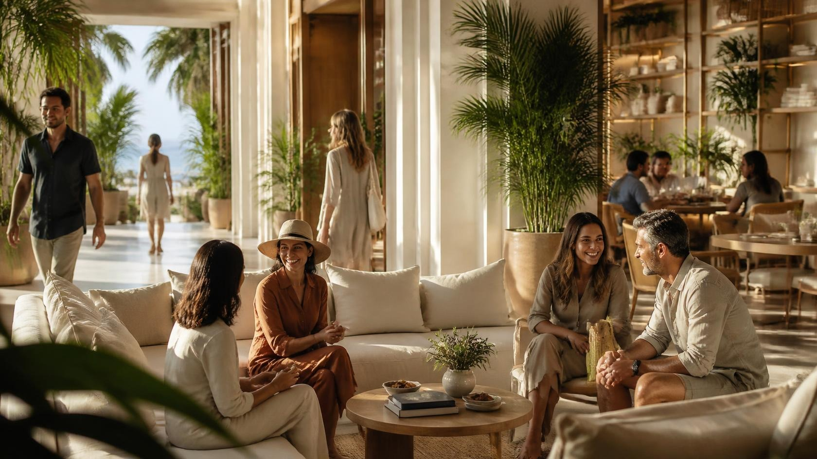 image of social adults in a wellness and lifestyle invironment suggesting illumera life