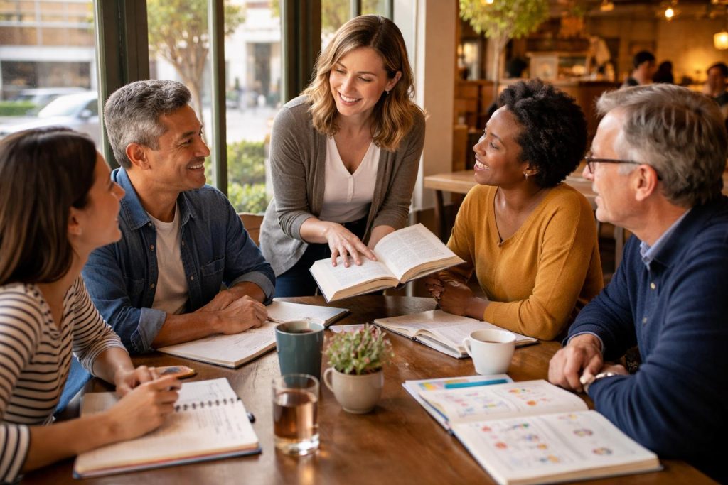 Illumera Education and Training Adults learning Illumera together in a bright collaborative setting